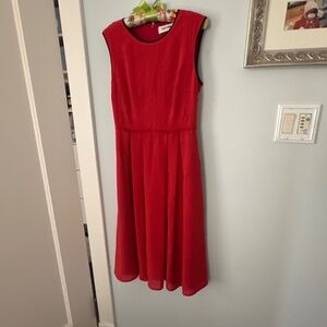 CEFINN Red Sleeveless dress with navy piping Size US 4 / UK 8